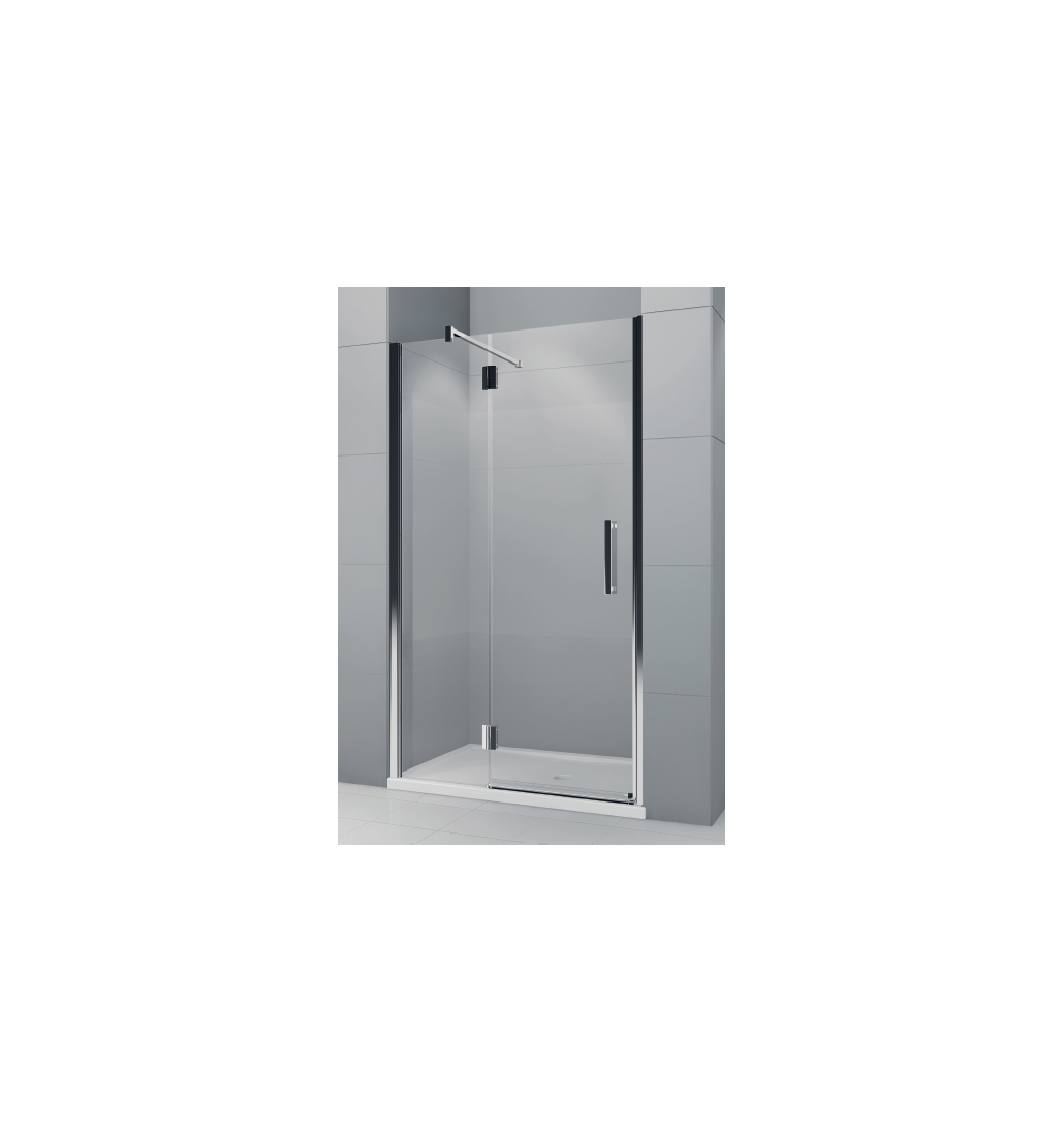 Novellini Modus G drzwi prysznicowe wnękowe 80 cm lewe MODUSG80S-1K
